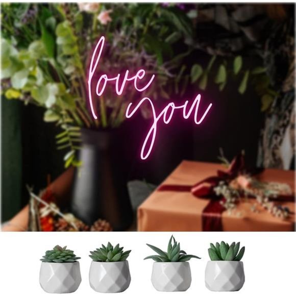 Fake Succulent Plant Set - Artificial Succulent Plants for Desk Decor Realistic - Picture 5 of 6